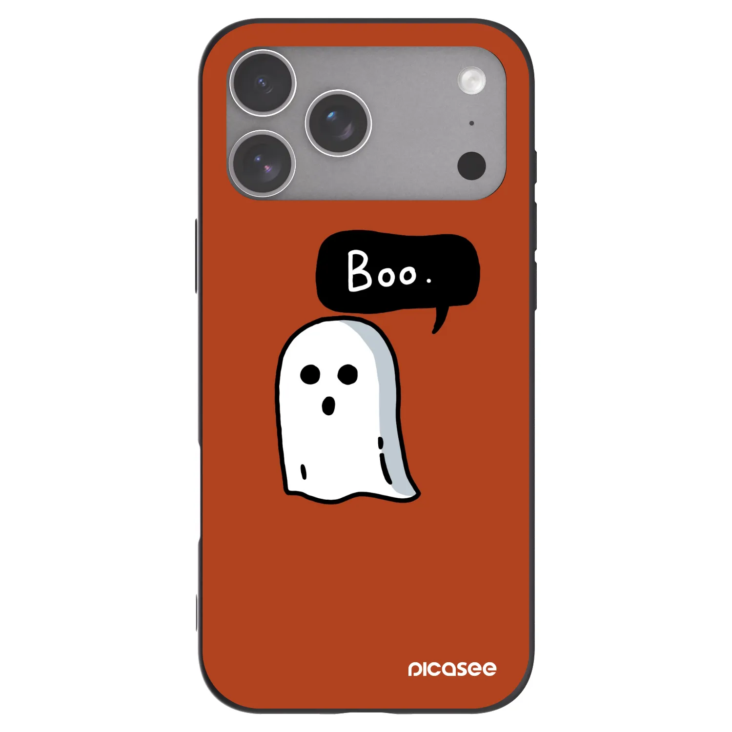 Picasee silikonový černý obal pro Apple iPhone 18 Pro Max - Boo