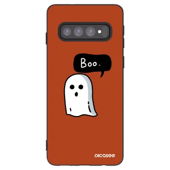 Picasee silikonový černý obal pro Samsung Galaxy S10 G973 - Boo