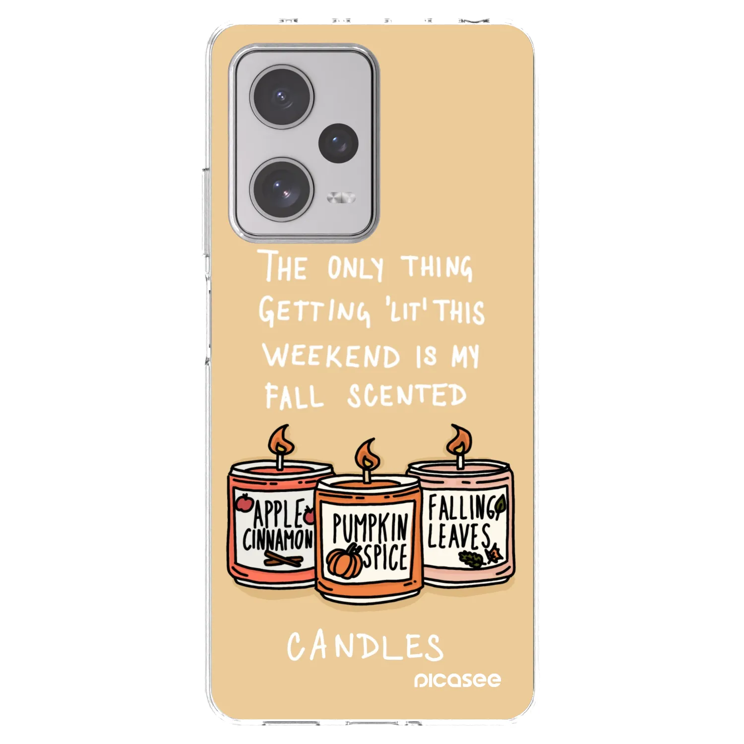 Picasee silikonový průhledný obal pro Xiaomi Redmi Note 12 Pro+ 5G - Candles