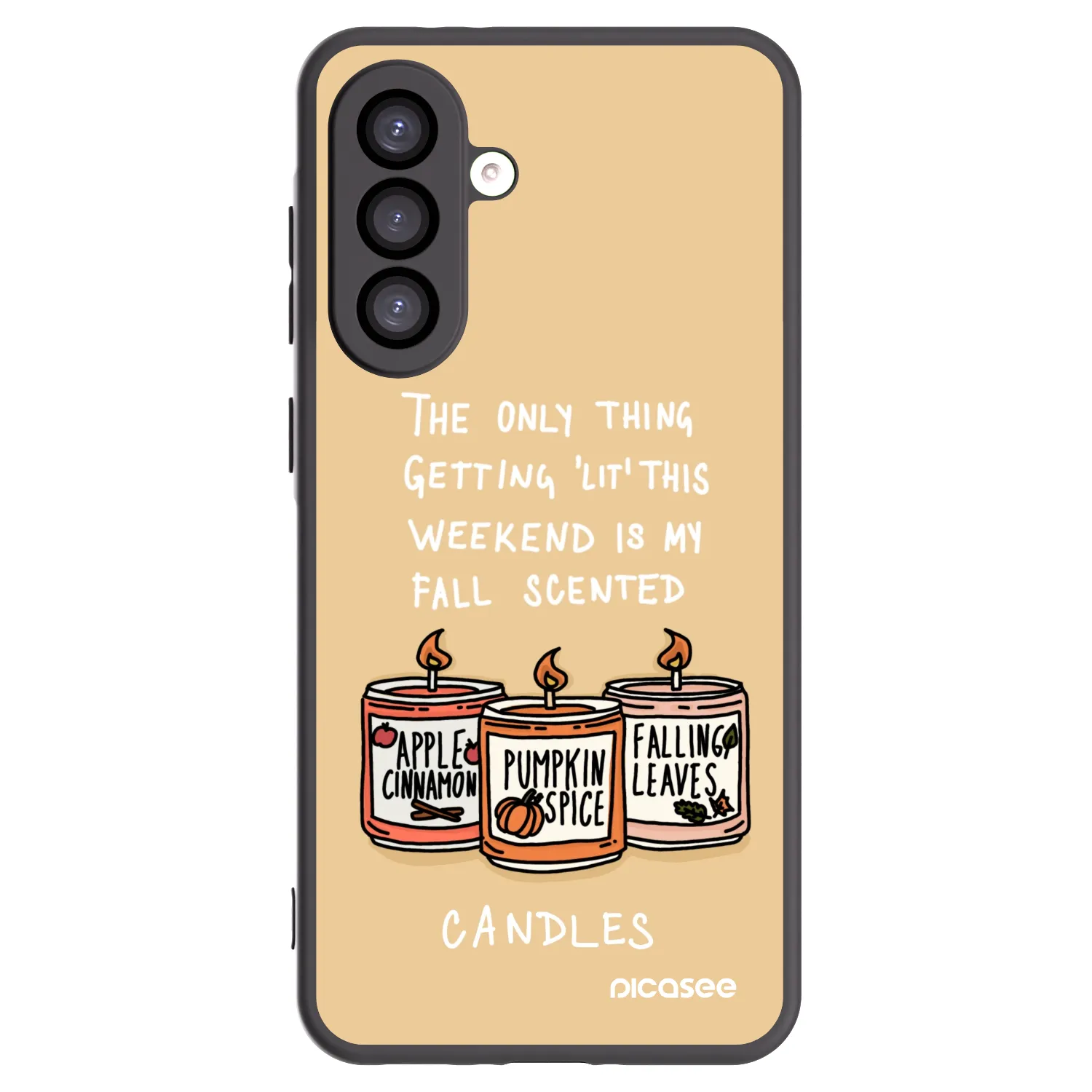 Picasee silikonový černý obal pro Samsung Galaxy A26 5G A266B - Candles