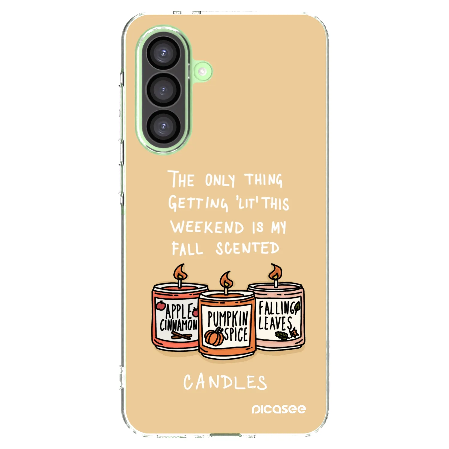 Picasee silikonový průhledný obal pro Samsung Galaxy A26 5G A266B - Candles