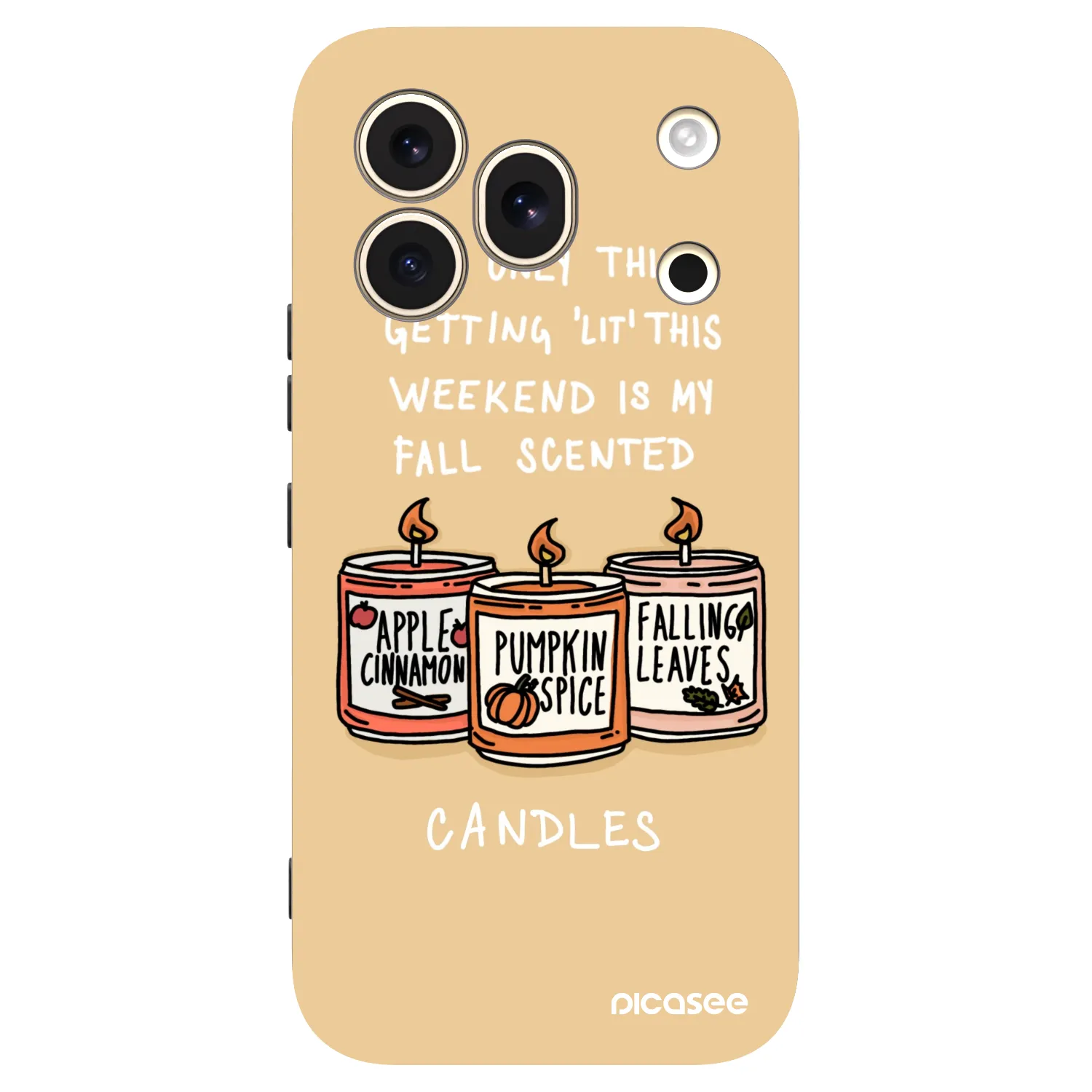 Picasee silikonový černý obal pro Honor 600 Pro - Candles