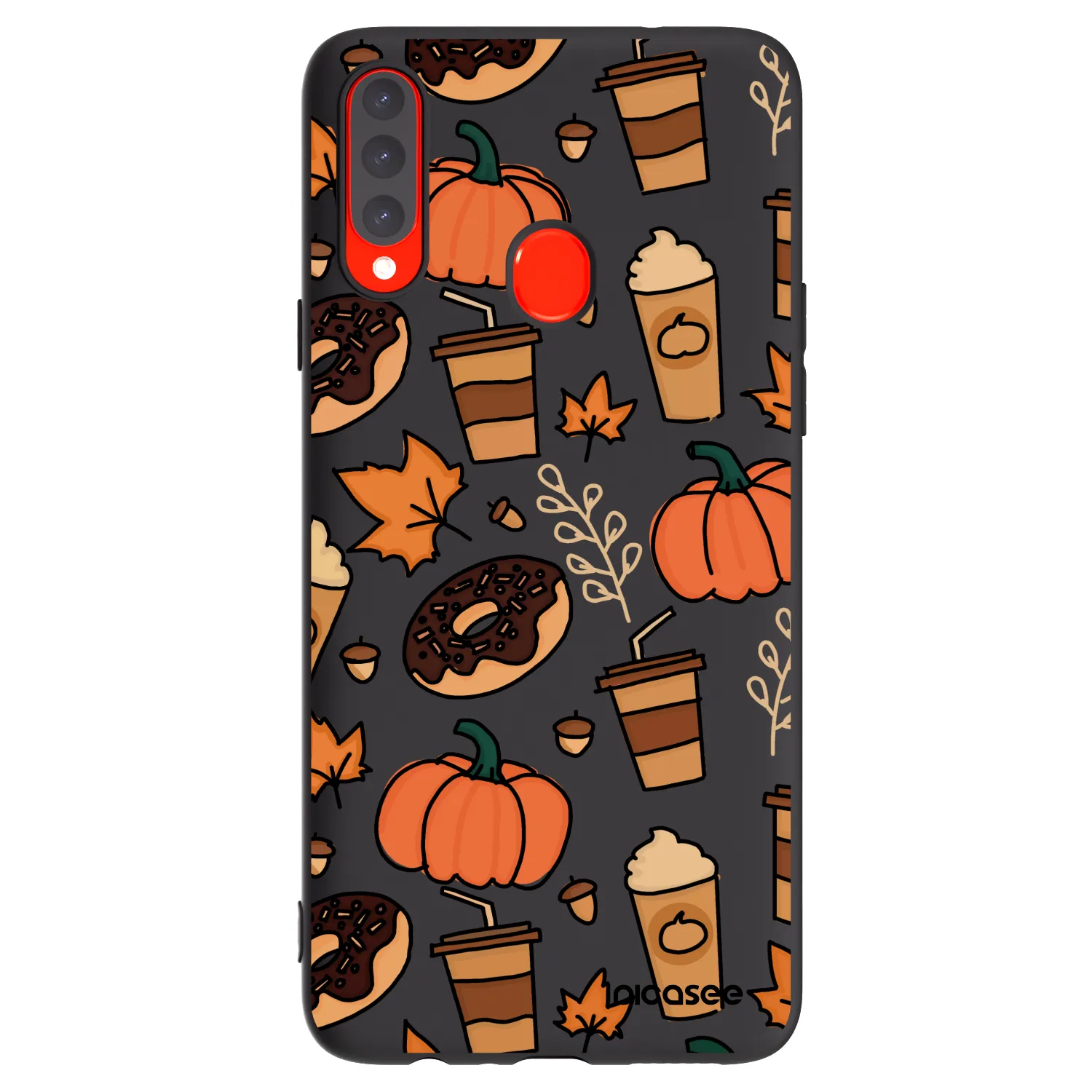 Picasee silikonový černý obal pro Samsung Galaxy A20s - Fallovers