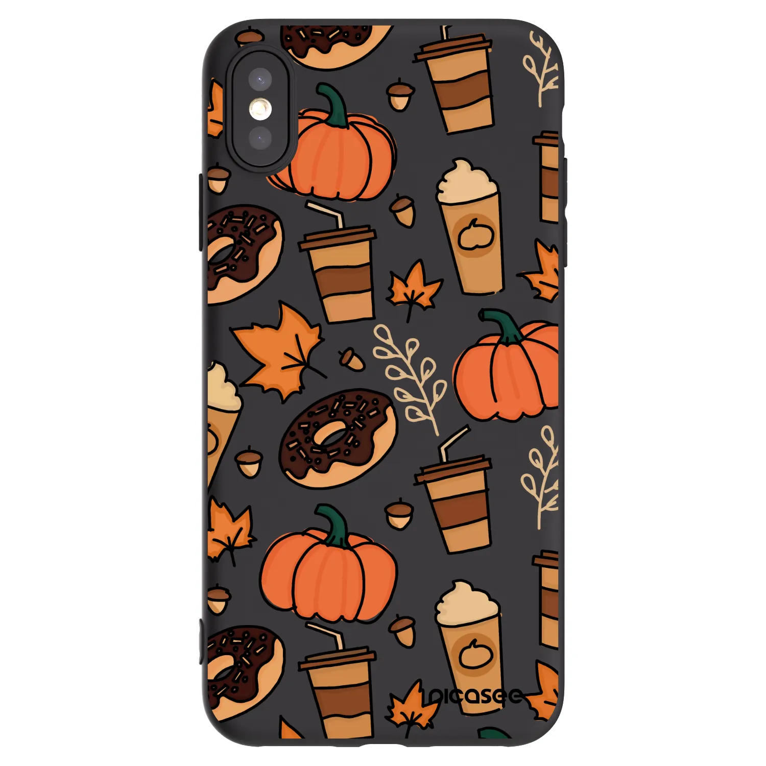 Picasee silikonový černý obal pro Apple iPhone XS Max - Fallovers