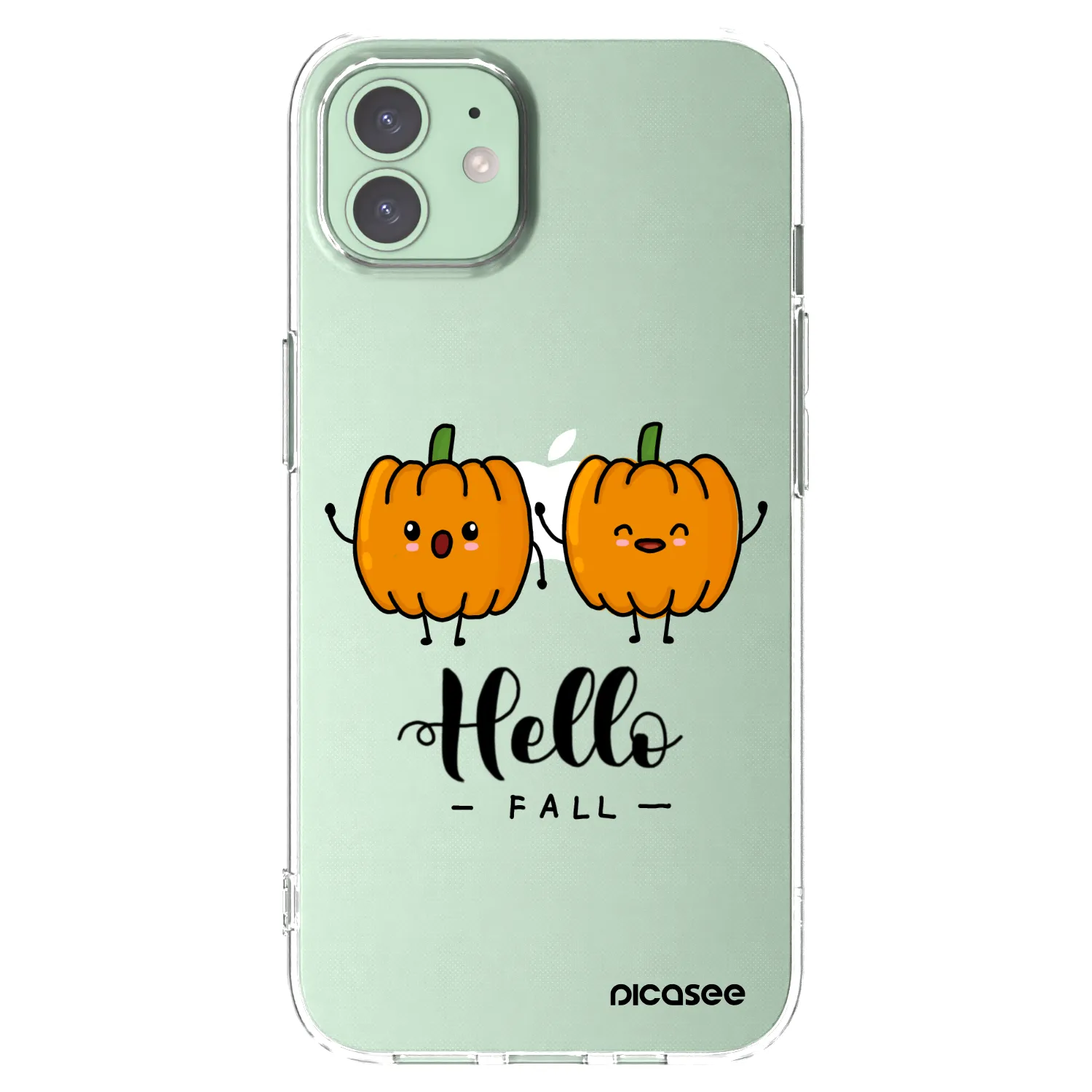 Picasee silikonový průhledný obal pro Apple iPhone 12 - Hallo Fall