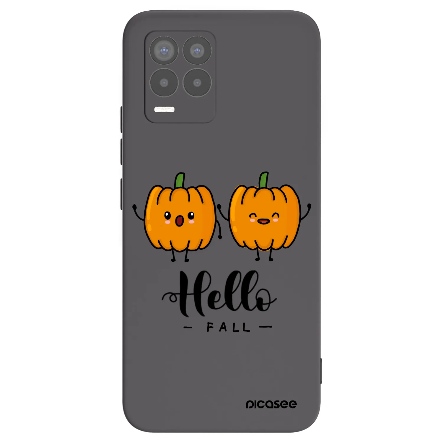 Picasee silikonový černý obal pro Realme 8 4G - Hallo Fall