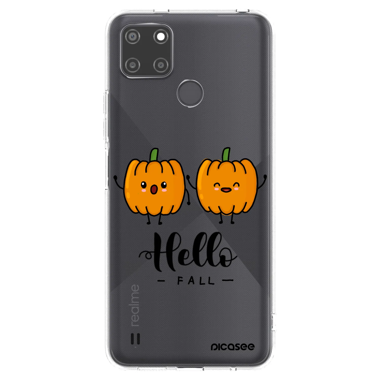 Picasee silikonový průhledný obal pro Realme C21Y - Hallo Fall