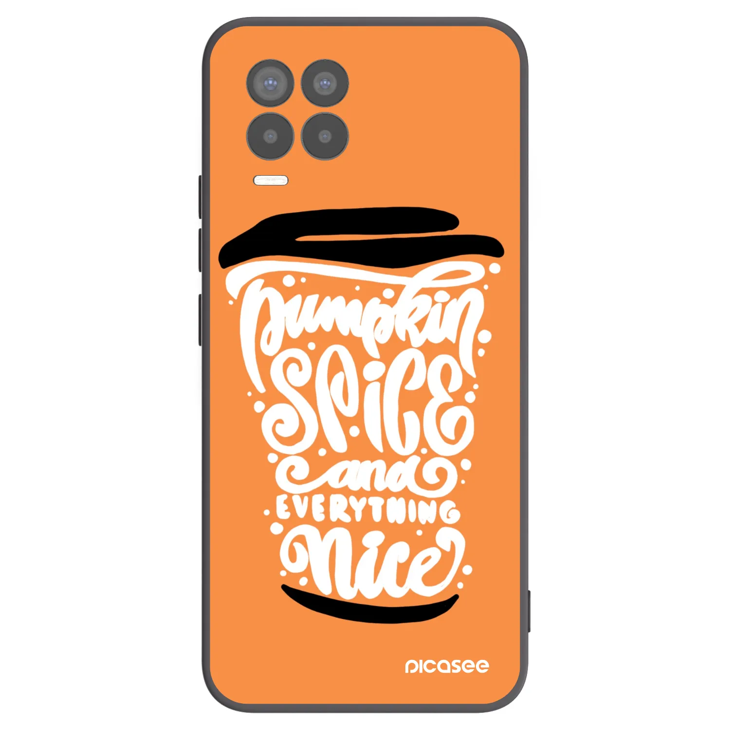 Picasee silikonový černý obal pro Realme 8 4G - Pumpkin coffee