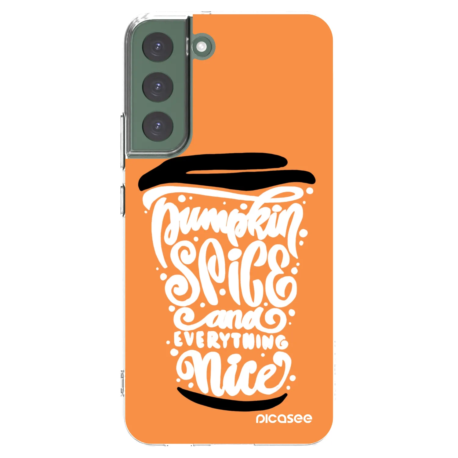 Picasee silikonový průhledný obal pro Samsung Galaxy S22+ 5G - Pumpkin coffee