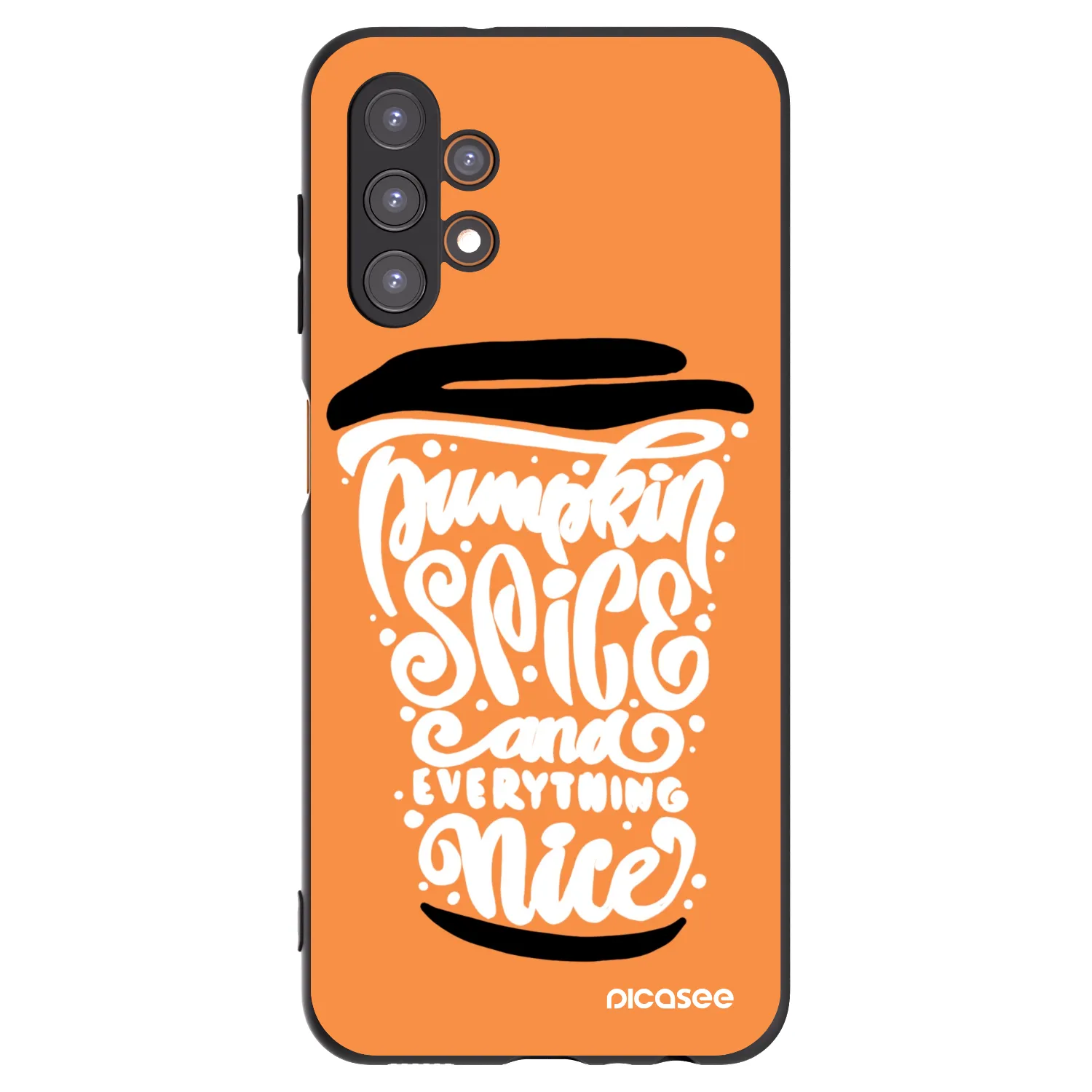 Picasee silikonový černý obal pro Samsung Galaxy A13 4G A135 - Pumpkin coffee