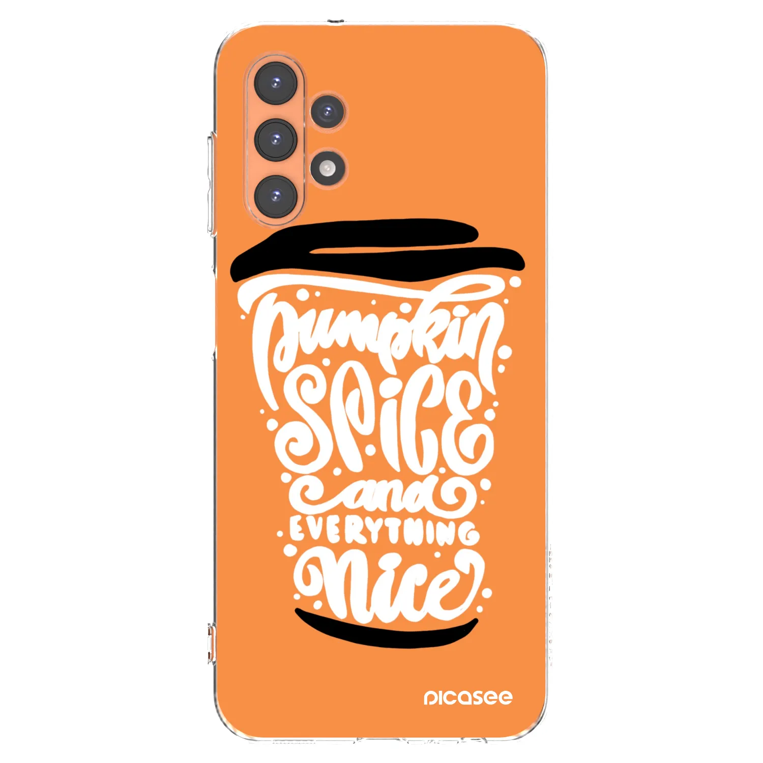 Picasee silikonový průhledný obal pro Samsung Galaxy A13 4G A135 - Pumpkin coffee