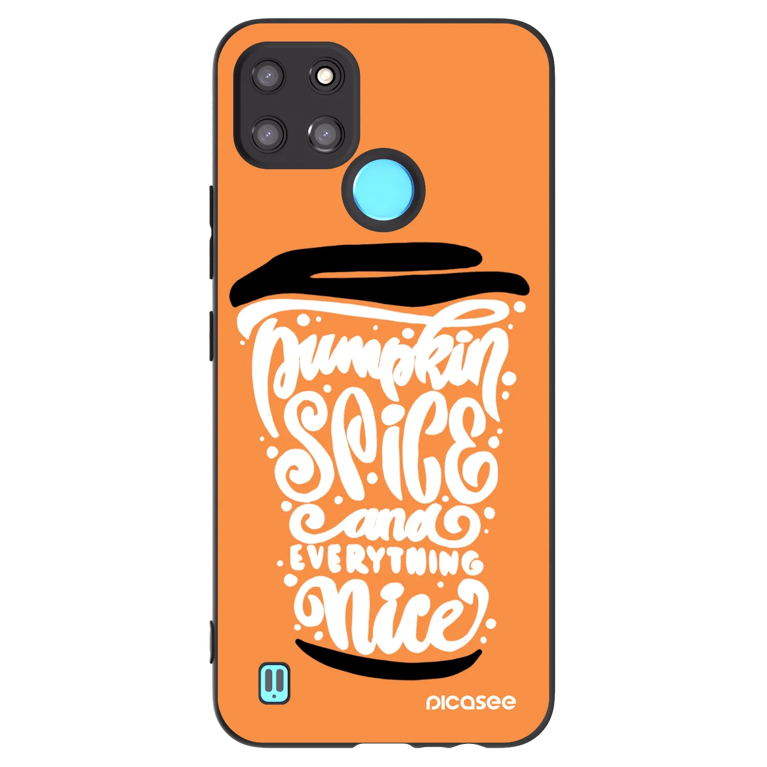 Picasee silikonový černý obal pro Realme C21Y - Pumpkin coffee
