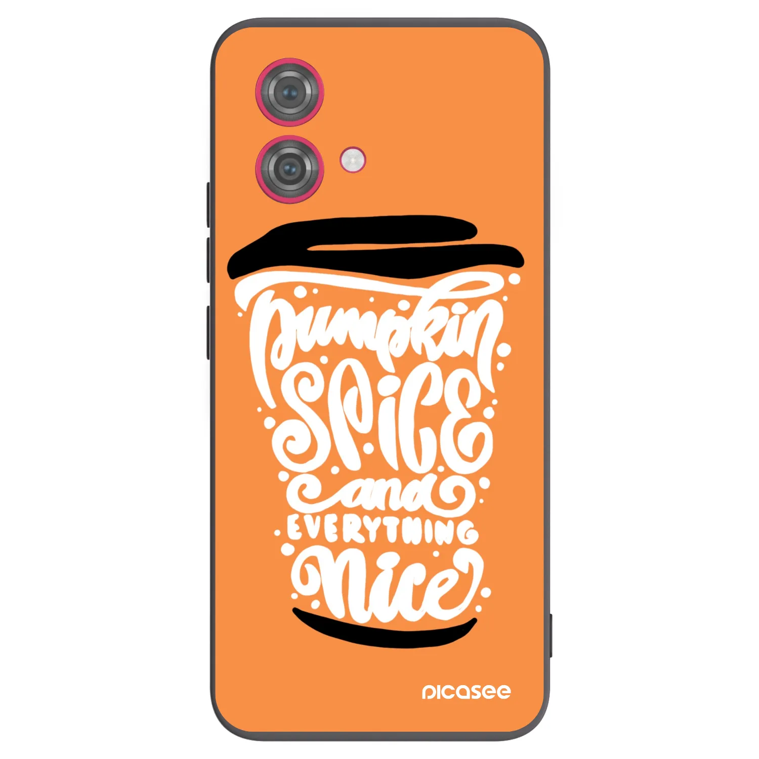 Picasee silikonový černý obal pro Motorola Moto G84 5G - Pumpkin coffee