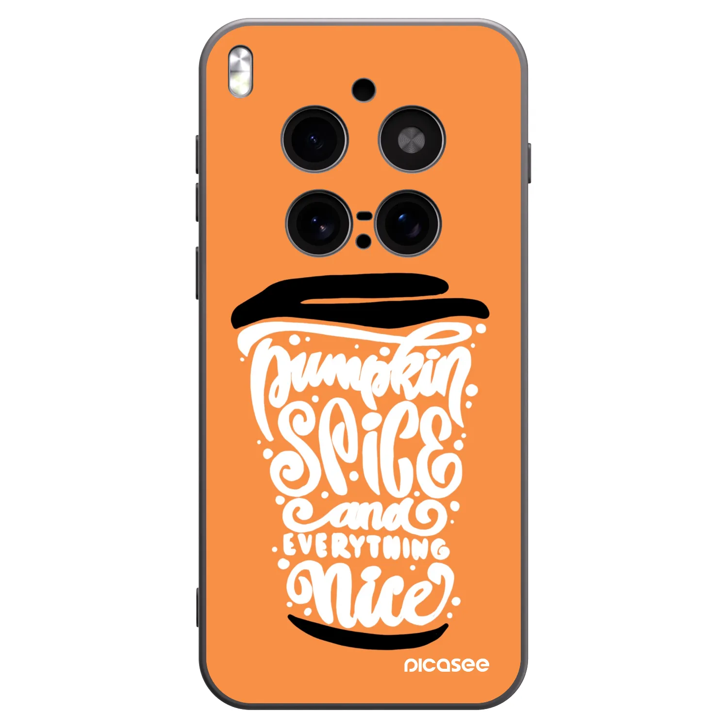 Picasee silikonový černý obal pro Vivo X300 Pro - Pumpkin coffee