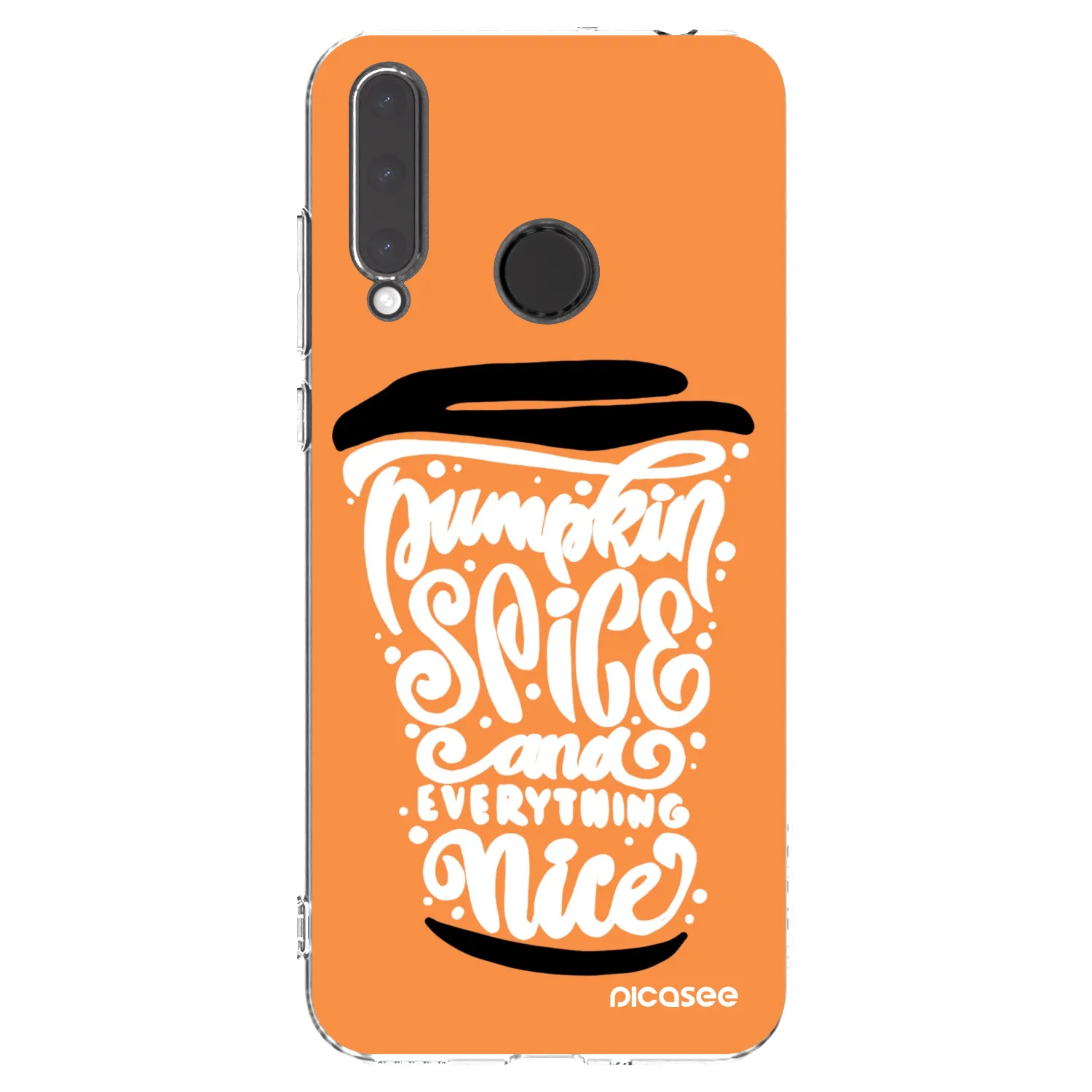 Picasee silikonový průhledný obal pro Honor 20 Lite - Pumpkin coffee