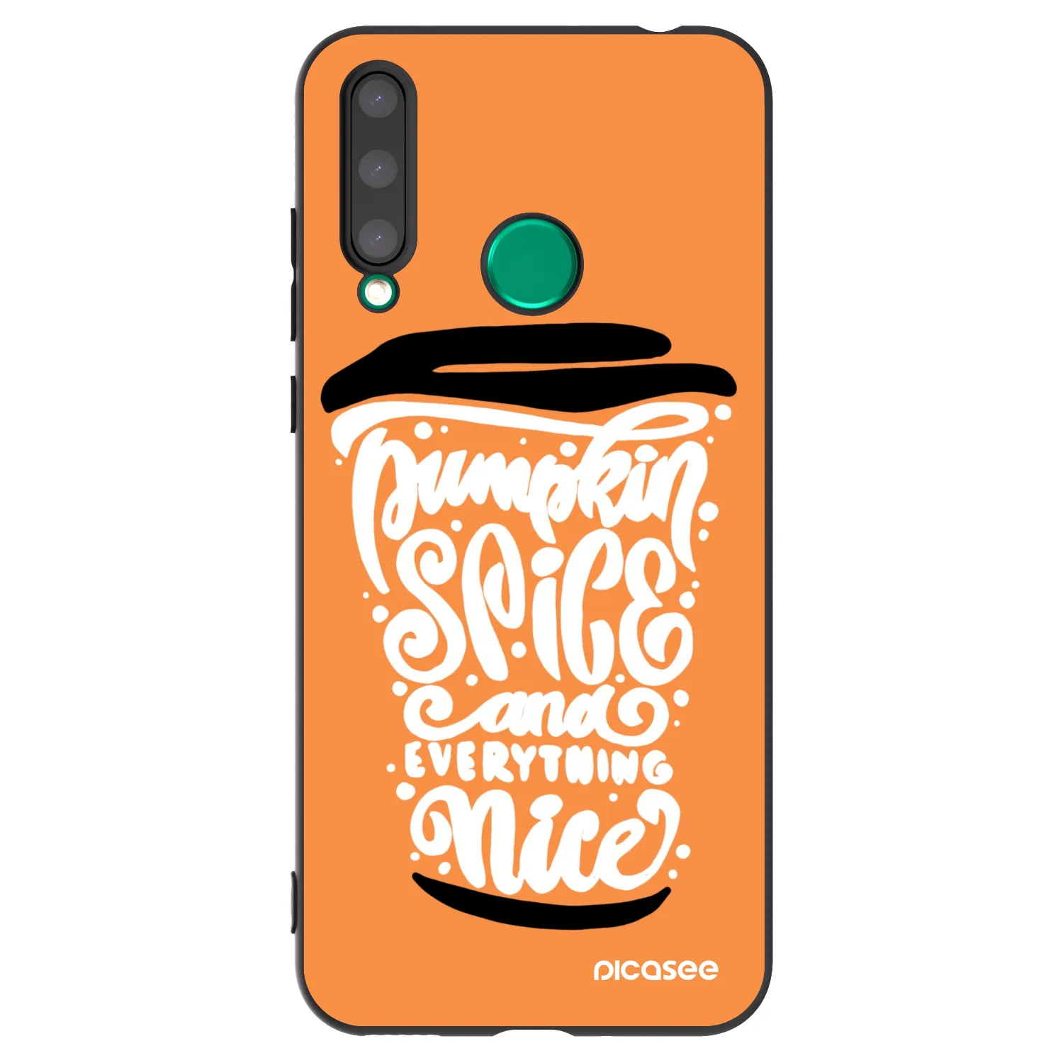 Picasee silikonový černý obal pro Honor 20 Lite - Pumpkin coffee