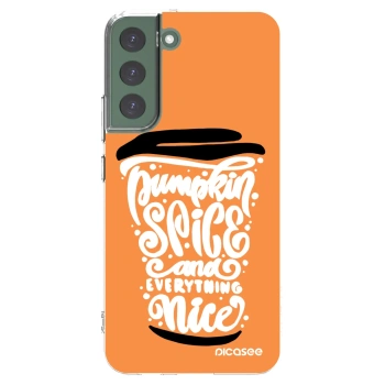 Picasee silikonový průhledný obal pro Samsung Galaxy S22+ 5G - Pumpkin coffee
