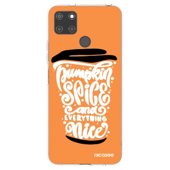 Picasee silikonový průhledný obal pro Realme C21Y - Pumpkin coffee