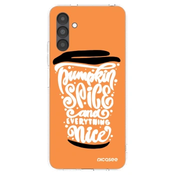 Picasee silikonový průhledný obal pro Samsung Galaxy A04s A047F - Pumpkin coffee