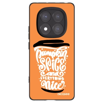 Picasee silikonový černý obal pro Xiaomi Redmi Note 14 Pro+ 5G - Pumpkin coffee