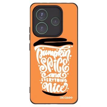 Picasee silikonový černý obal pro Xiaomi Redmi Note 14 5G - Pumpkin coffee