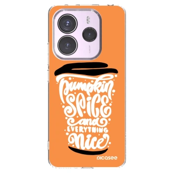 Picasee silikonový průhledný obal pro Xiaomi Redmi Note 14 5G - Pumpkin coffee