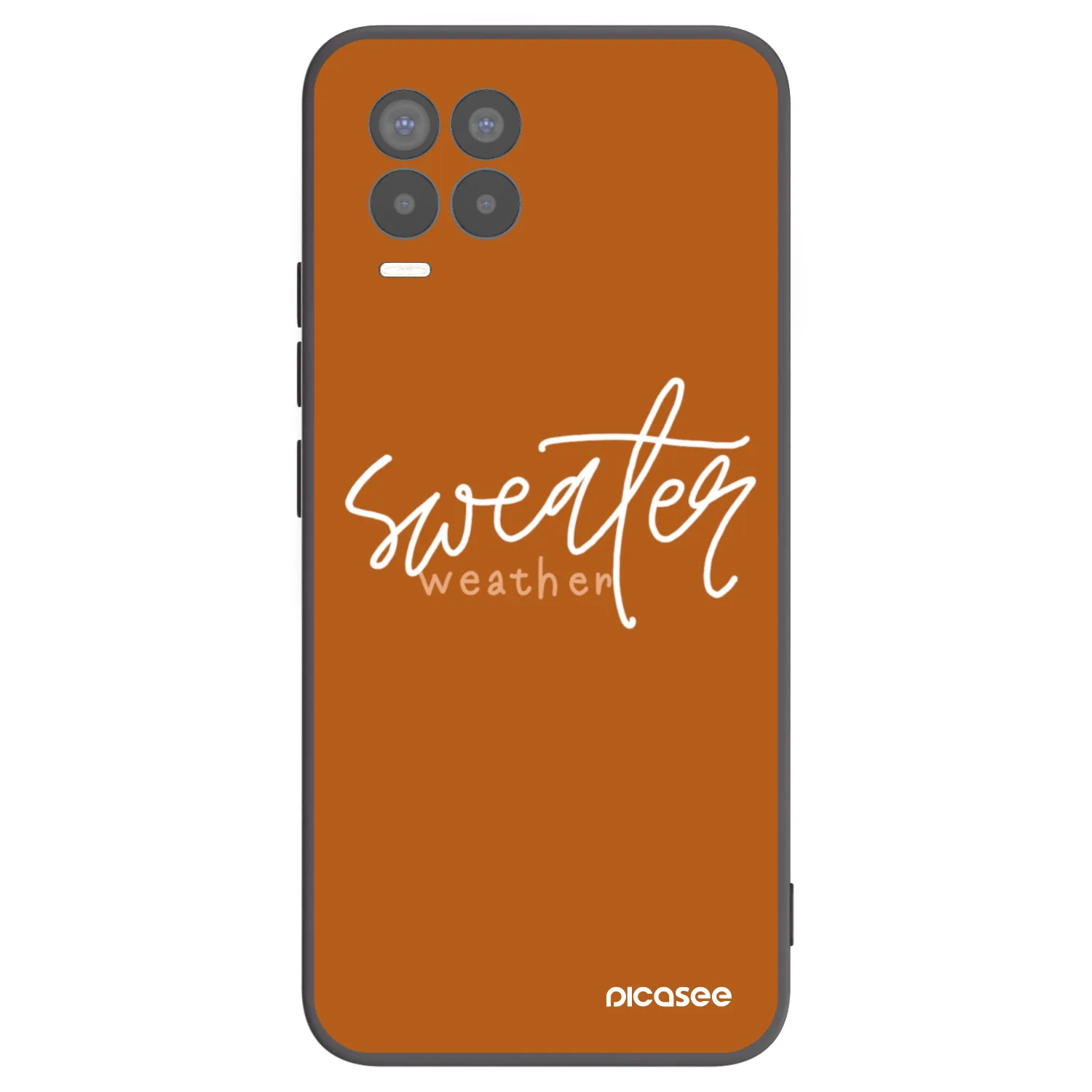 Picasee silikonový černý obal pro Realme 8 4G - Sweater weather
