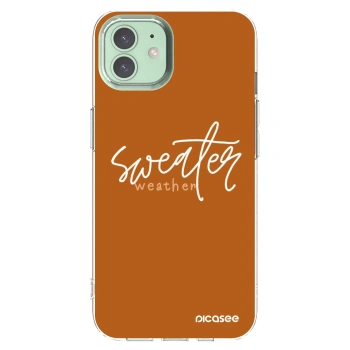 Picasee silikonový průhledný obal pro Apple iPhone 12 - Sweater weather