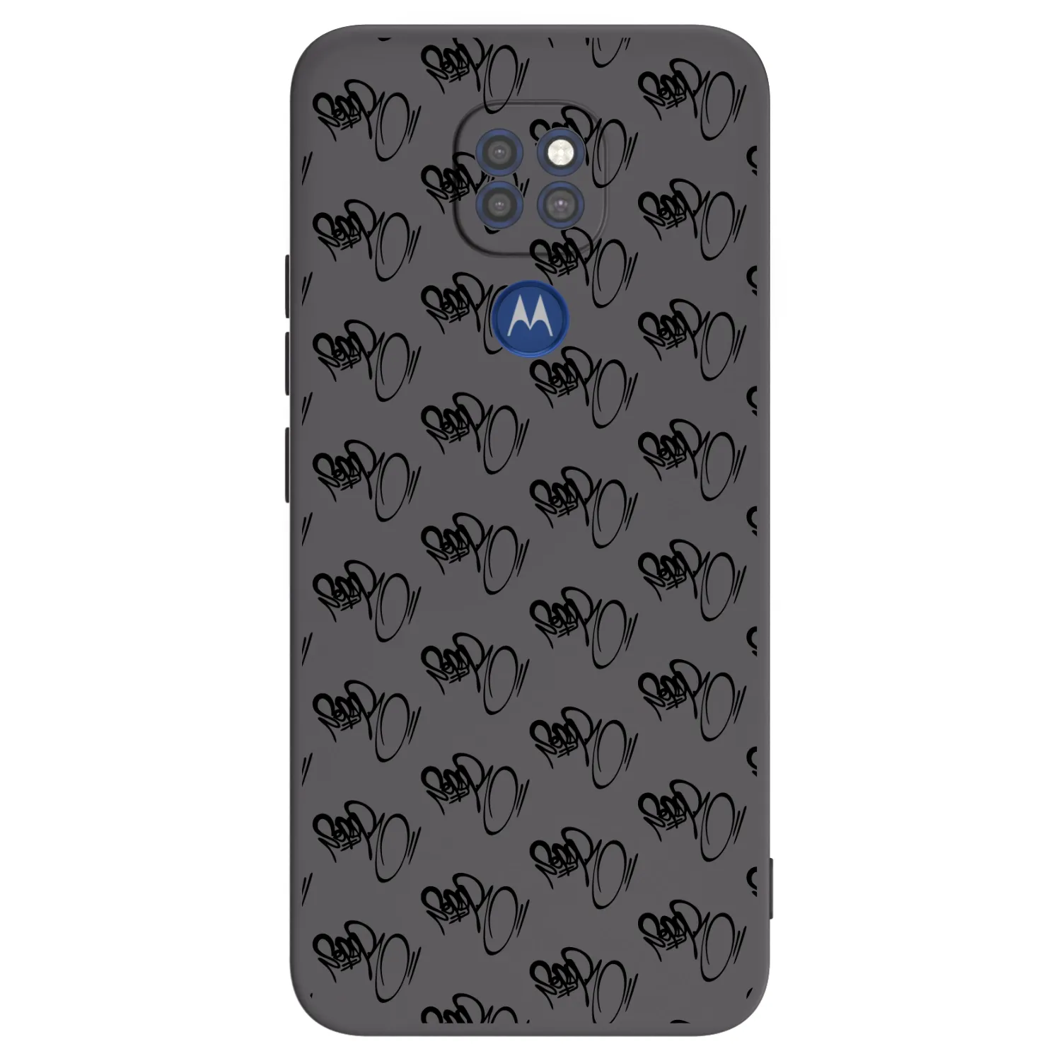Picasee silikonový černý obal pro Motorola Moto G9 Play - Separ - Black On Black 1