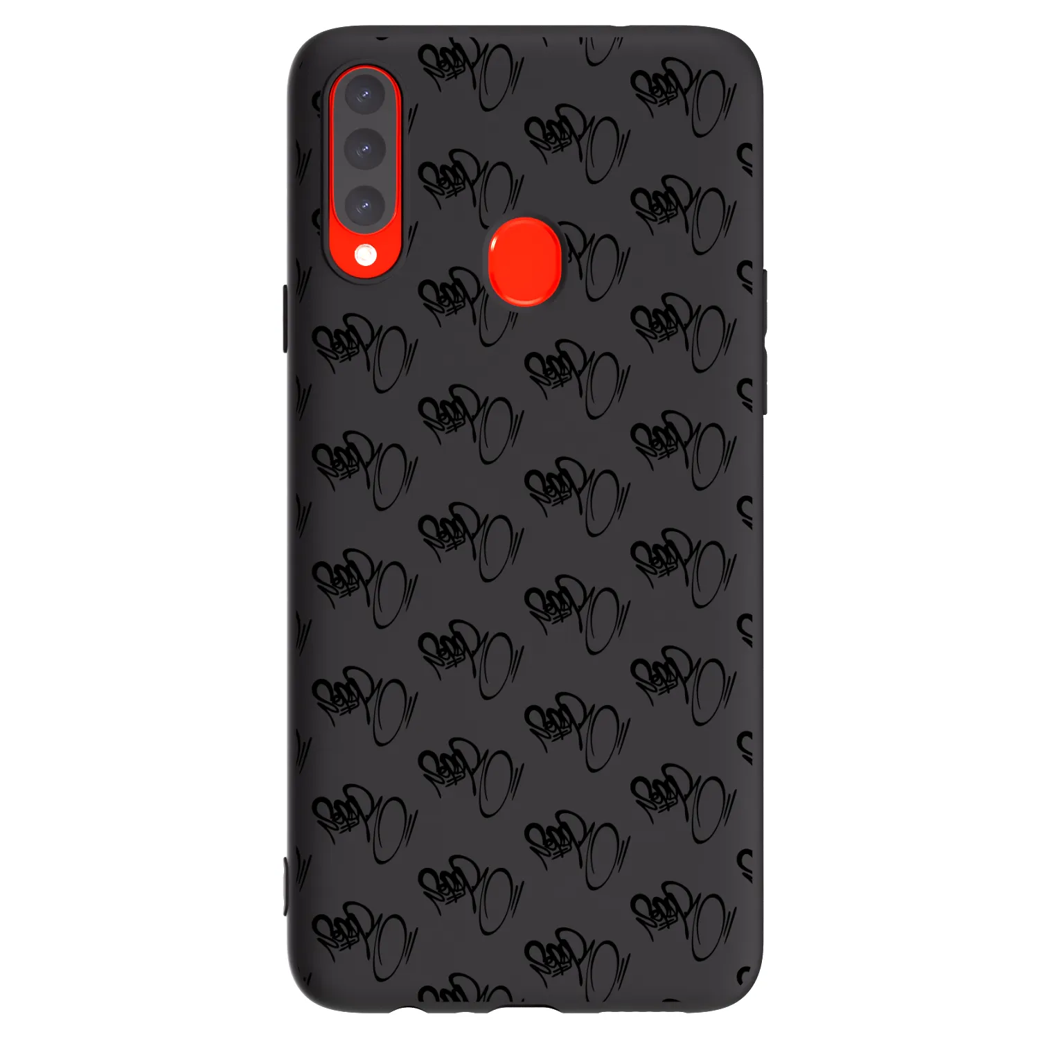 Picasee silikonový černý obal pro Samsung Galaxy A20s - Separ - Black On Black 1