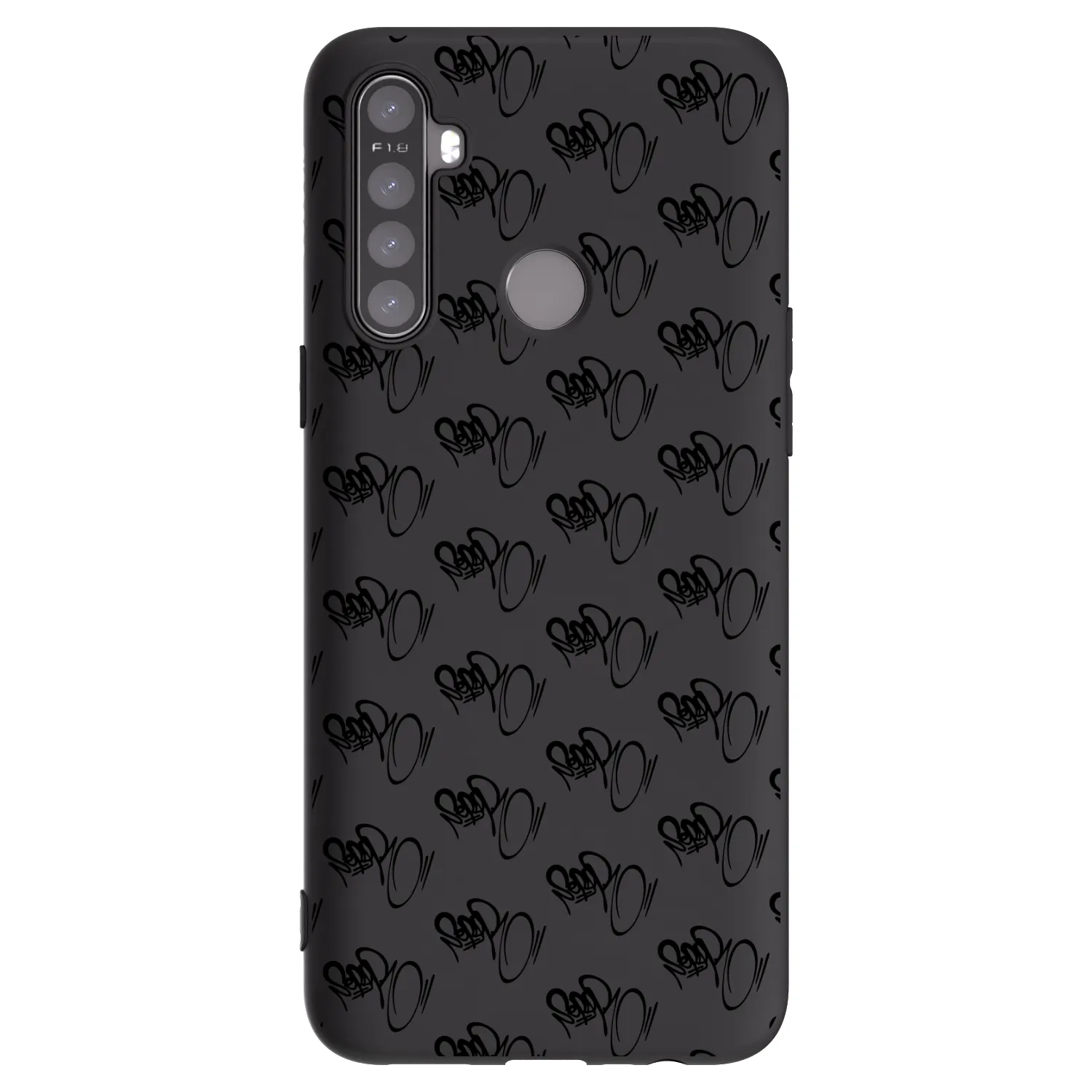 Picasee silikonový černý obal pro Realme 6i - Separ - Black On Black 1