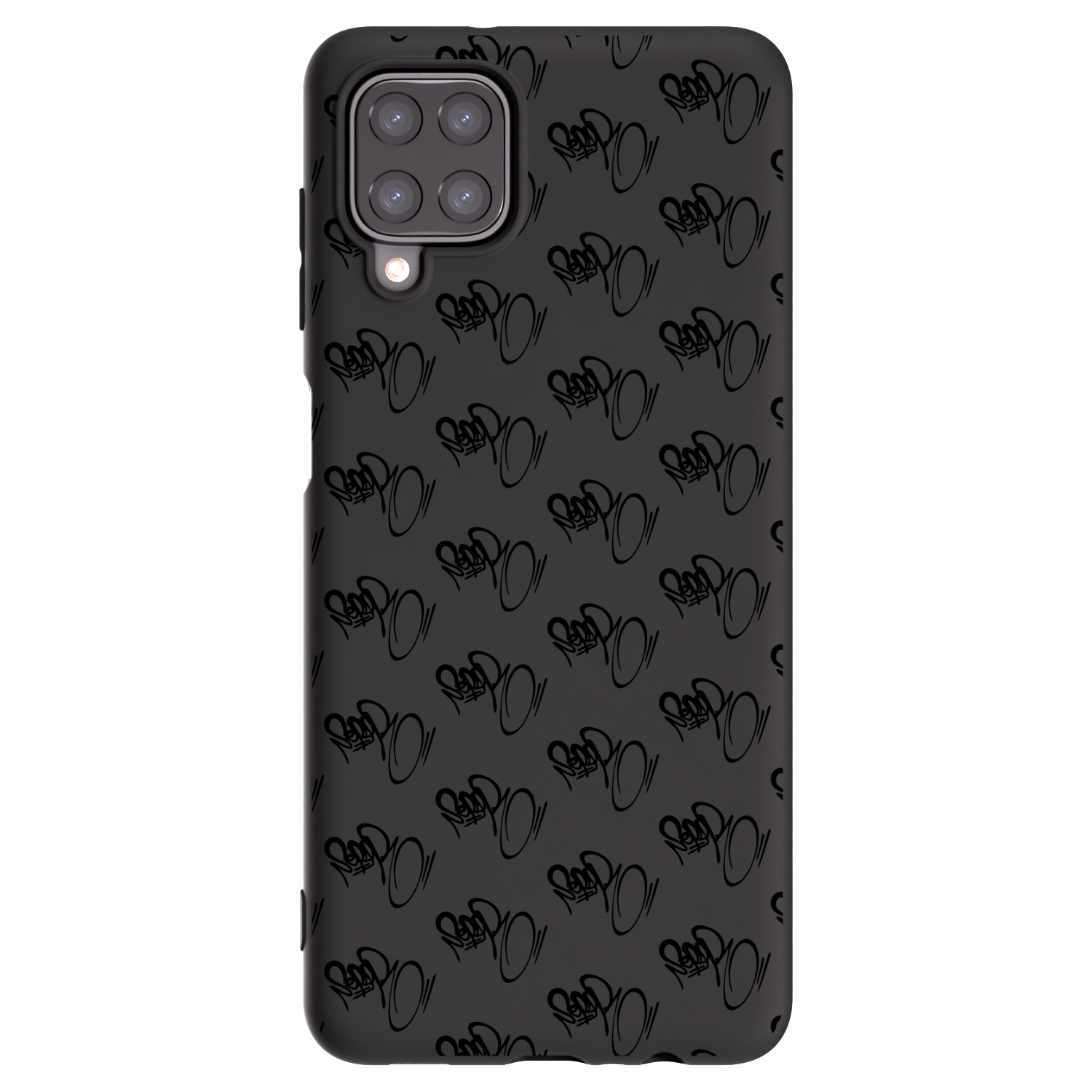 Picasee silikonový černý obal pro Samsung Galaxy A12 A125F - Separ - Black On Black 1