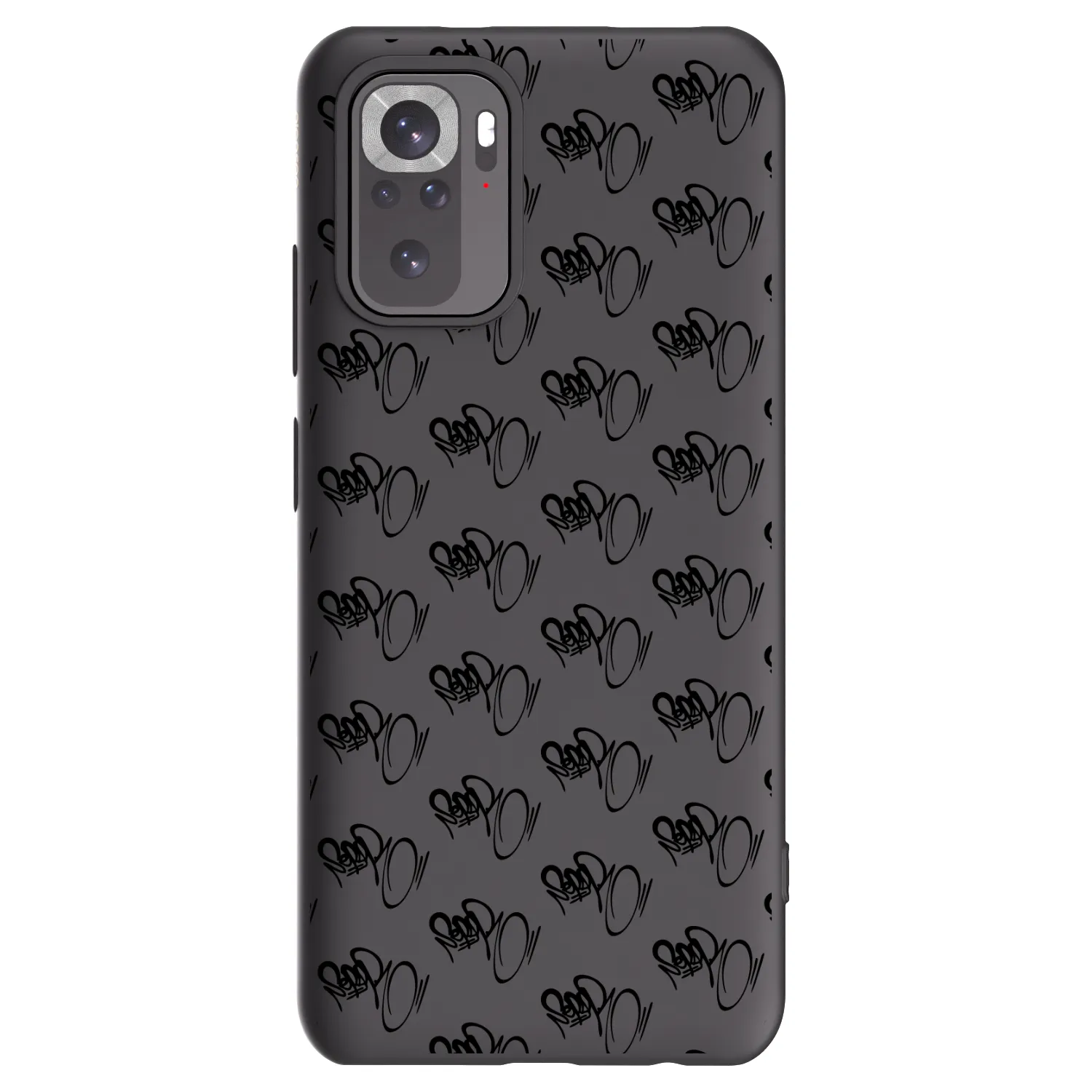 Picasee silikonový černý obal pro Xiaomi Redmi Note 10 - Separ - Black On Black 1