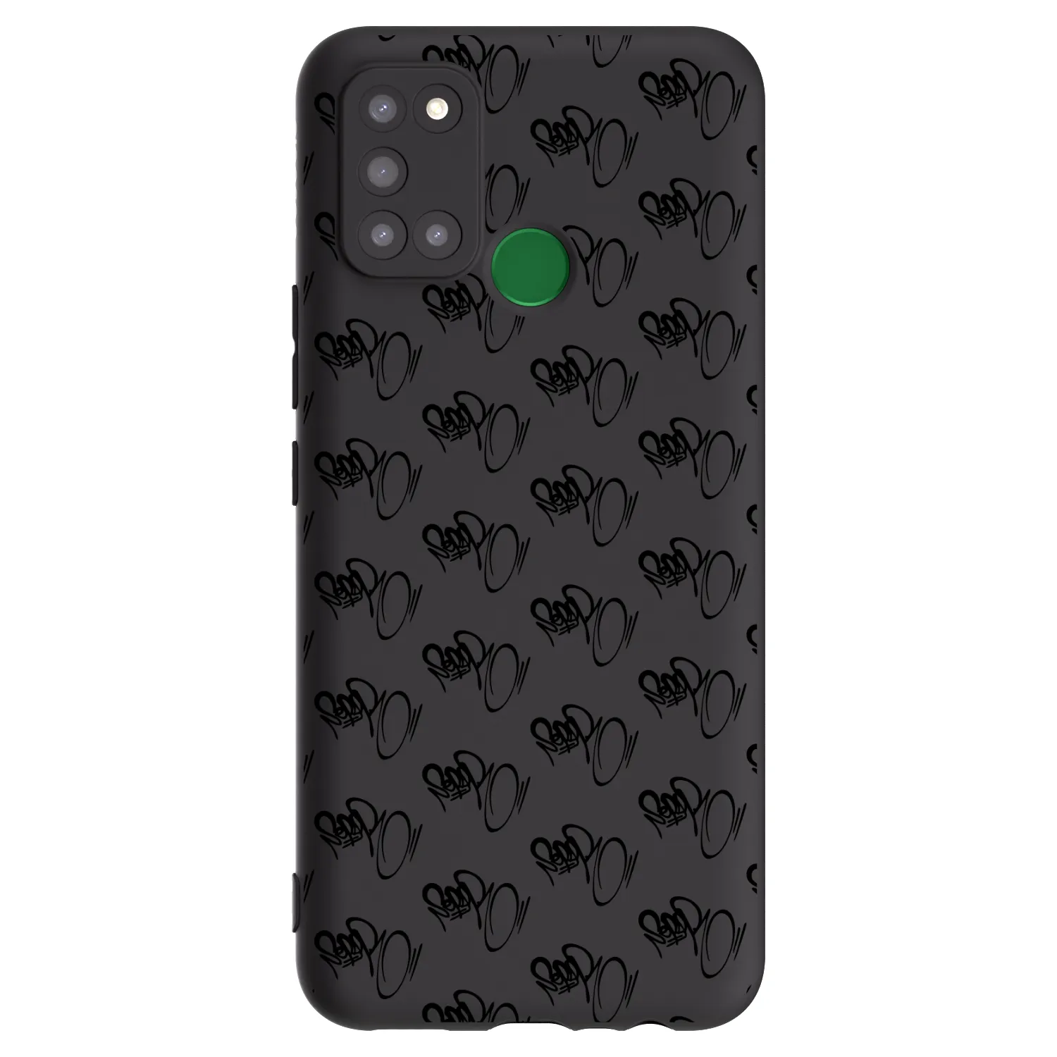 Picasee silikonový černý obal pro Realme 7i - Separ - Black On Black 1
