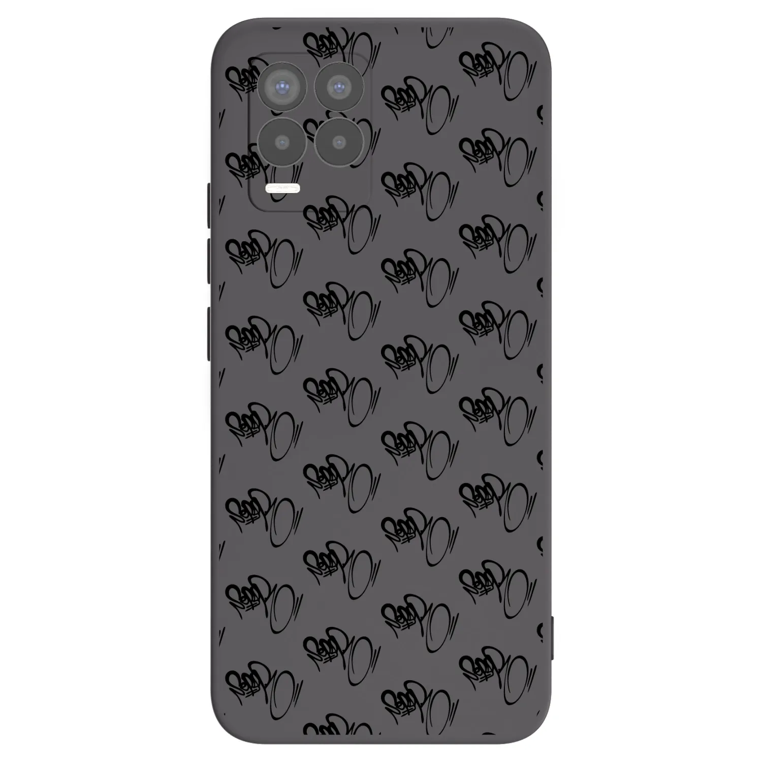Picasee silikonový černý obal pro Realme 8 4G - Separ - Black On Black 1