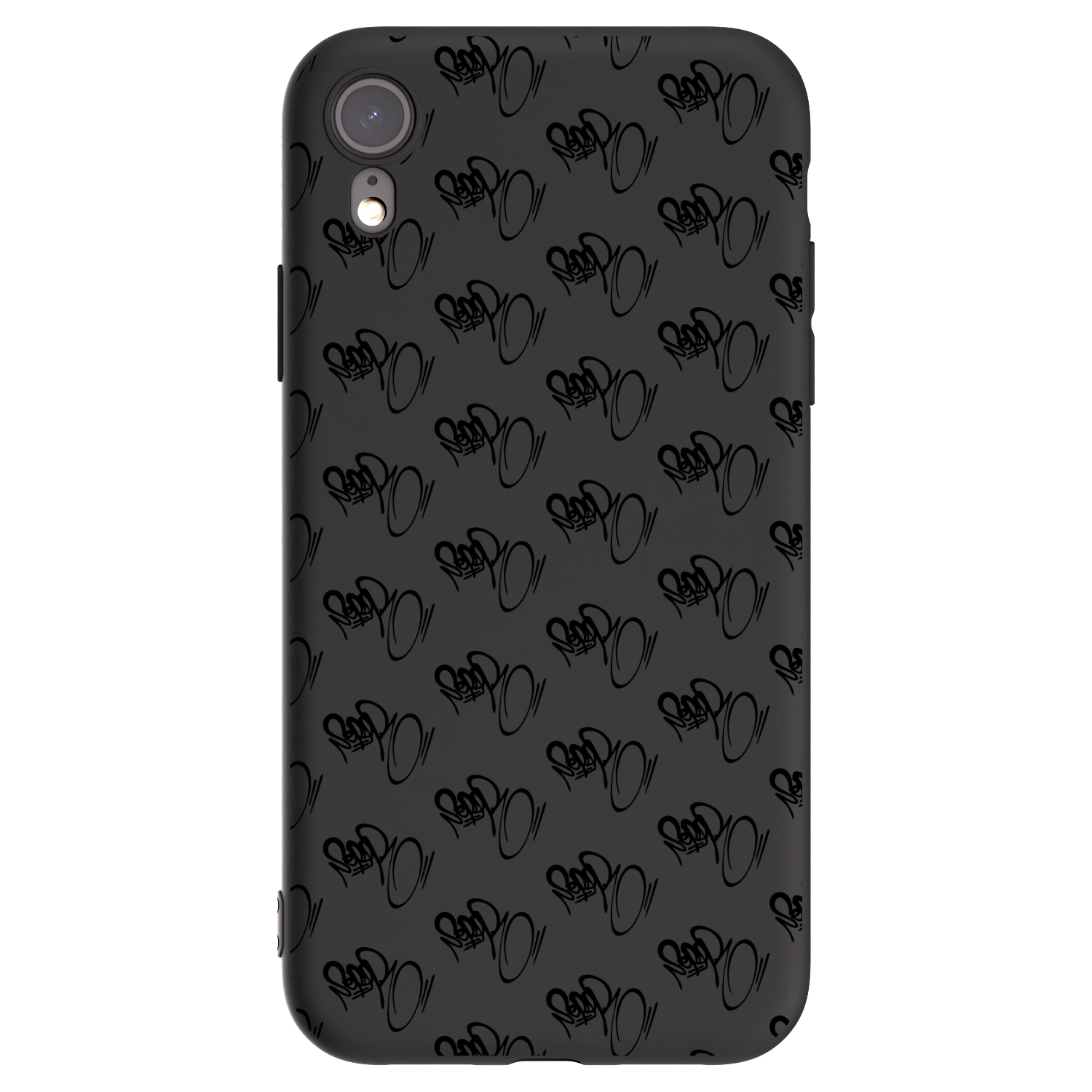 Picasee silikonový černý obal pro Apple iPhone XR - Separ - Black On Black 1
