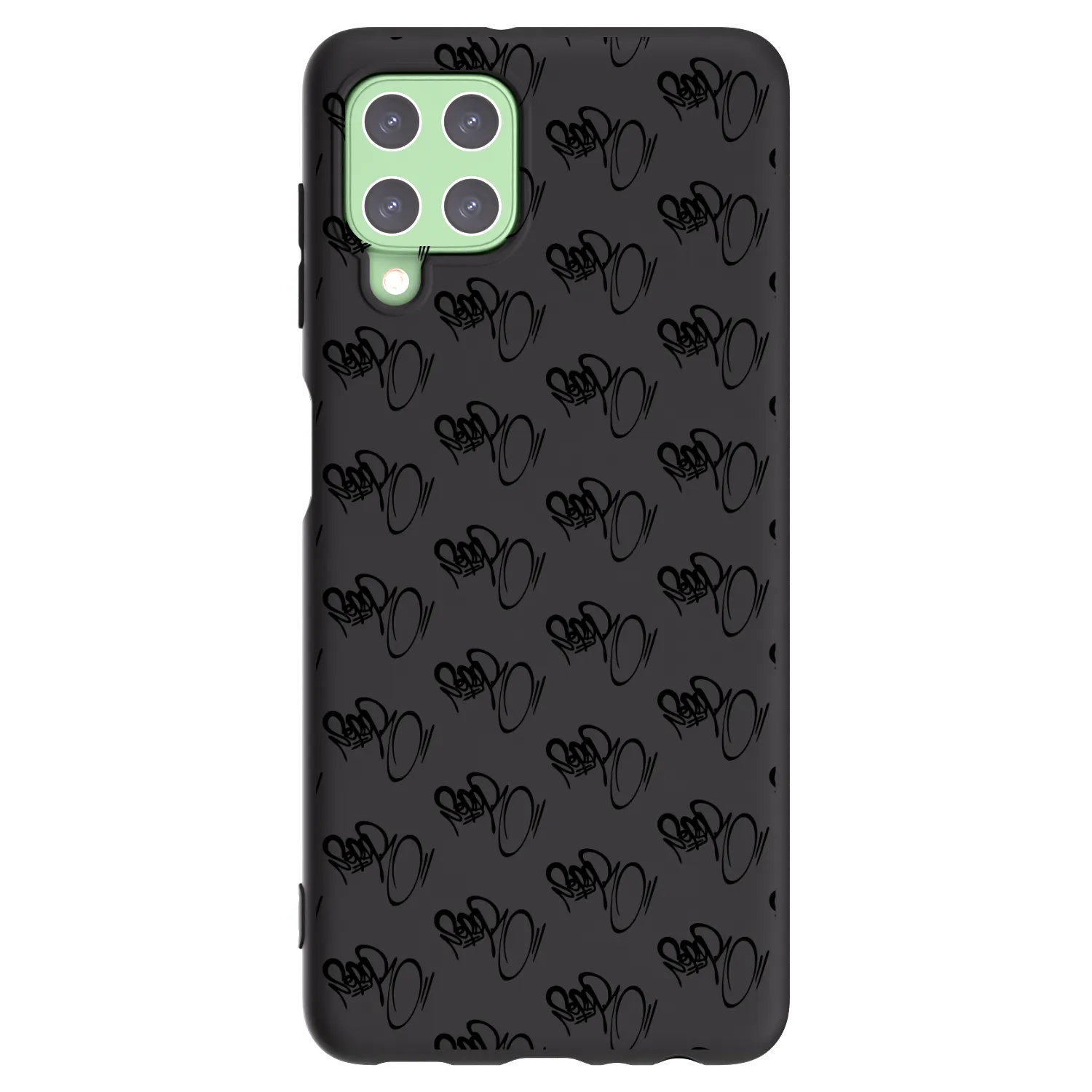 Picasee silikonový černý obal pro Samsung Galaxy A22 A225F 4G - Separ - Black On Black 1