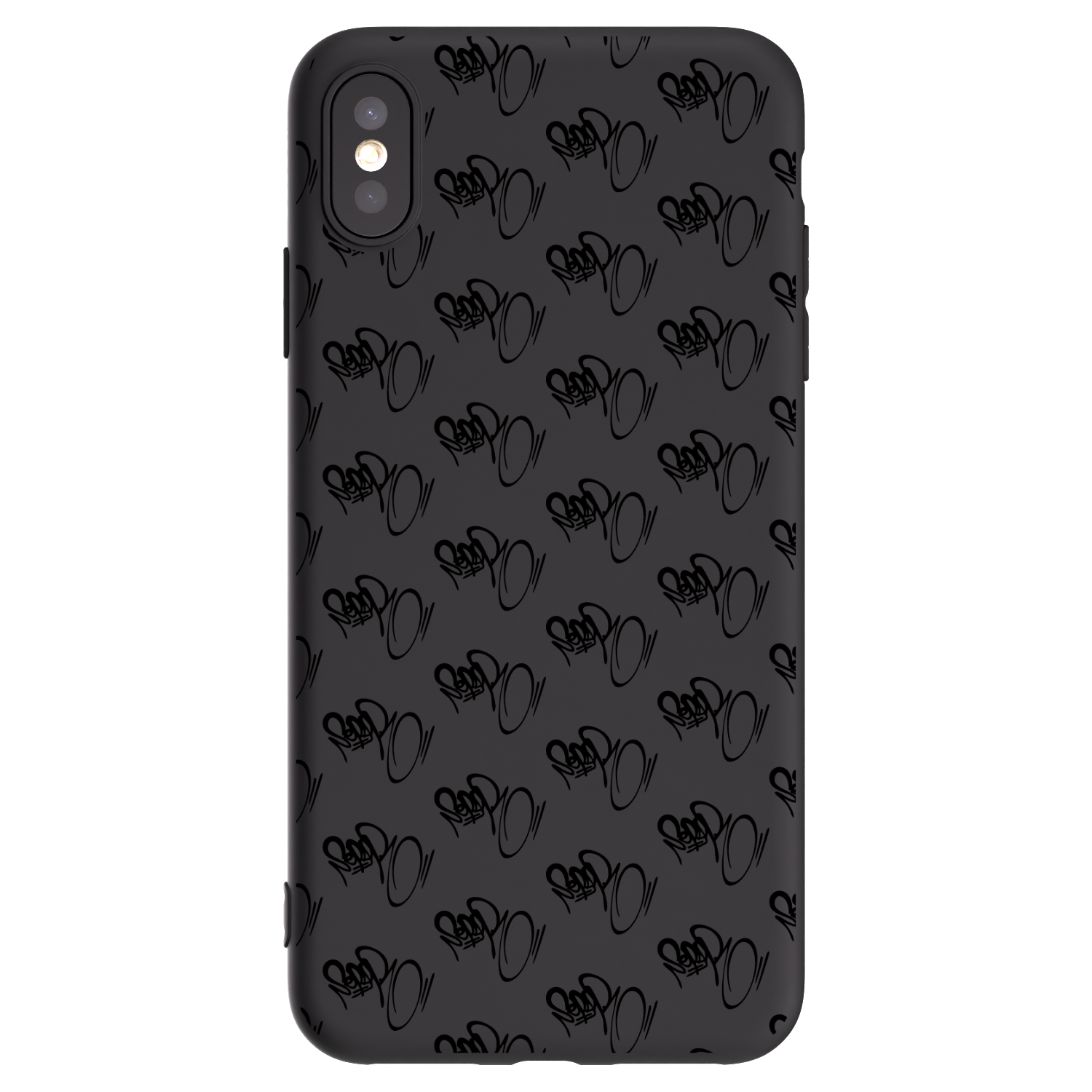 Picasee silikonový černý obal pro Apple iPhone XS Max - Separ - Black On Black 1