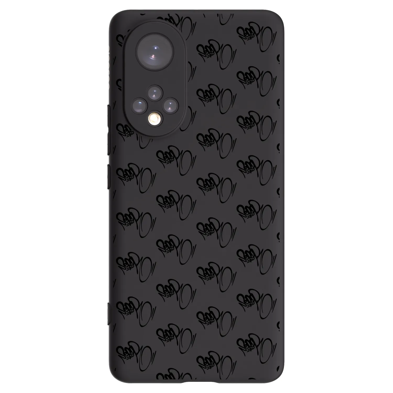 Picasee silikonový černý obal pro Honor 50 5G - Separ - Black On Black 1