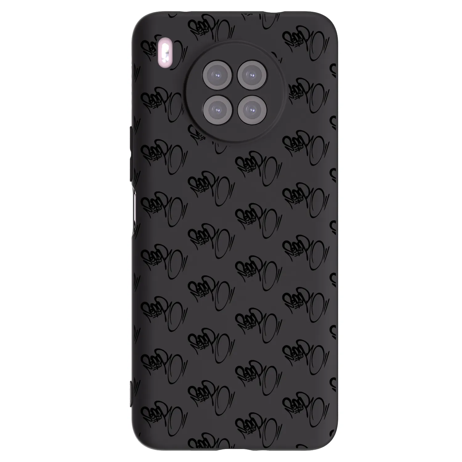 Picasee silikonový černý obal pro Huawei Nova 8i - Separ - Black On Black 1