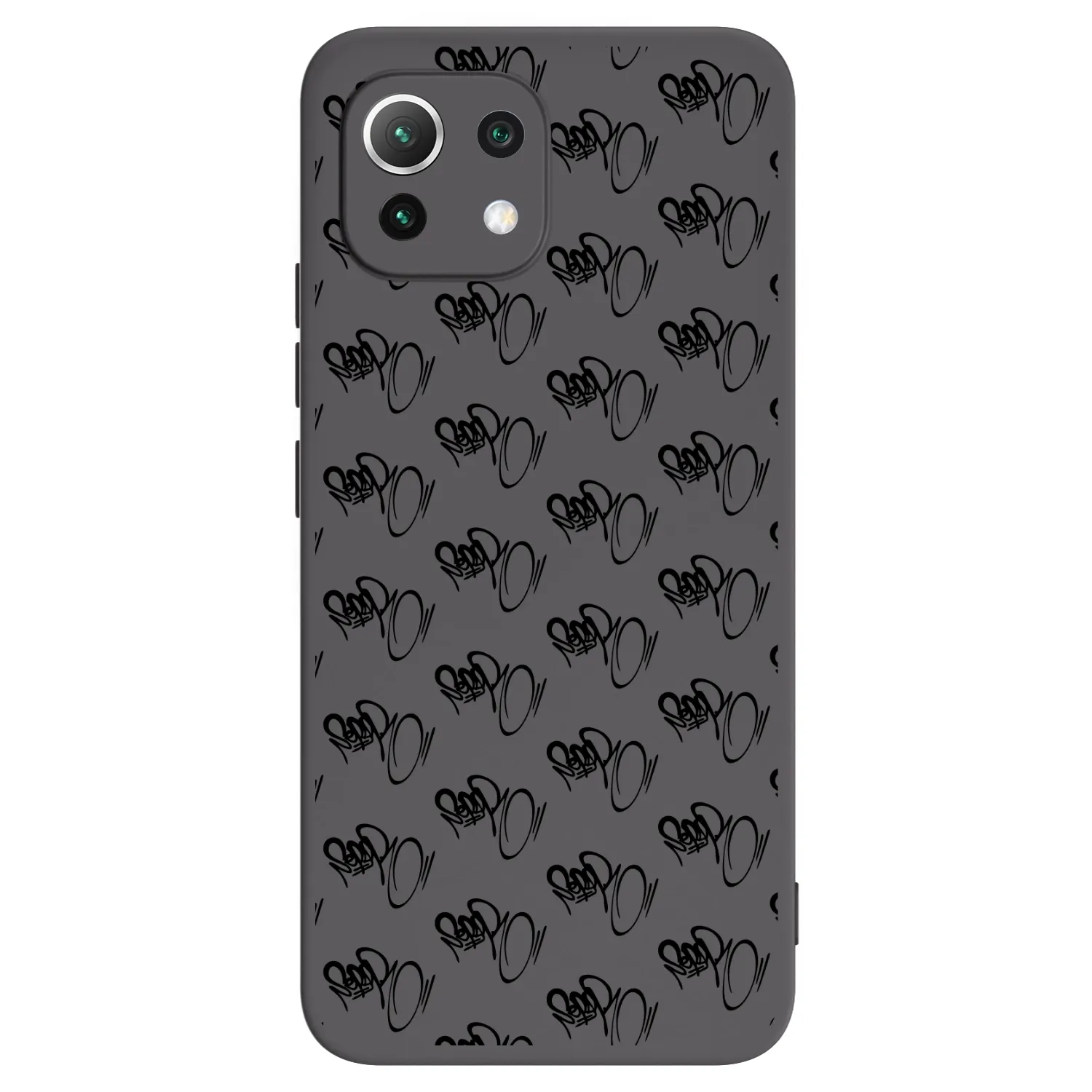Picasee silikonový černý obal pro Xiaomi 11 Lite 5G NE - Separ - Black On Black 1