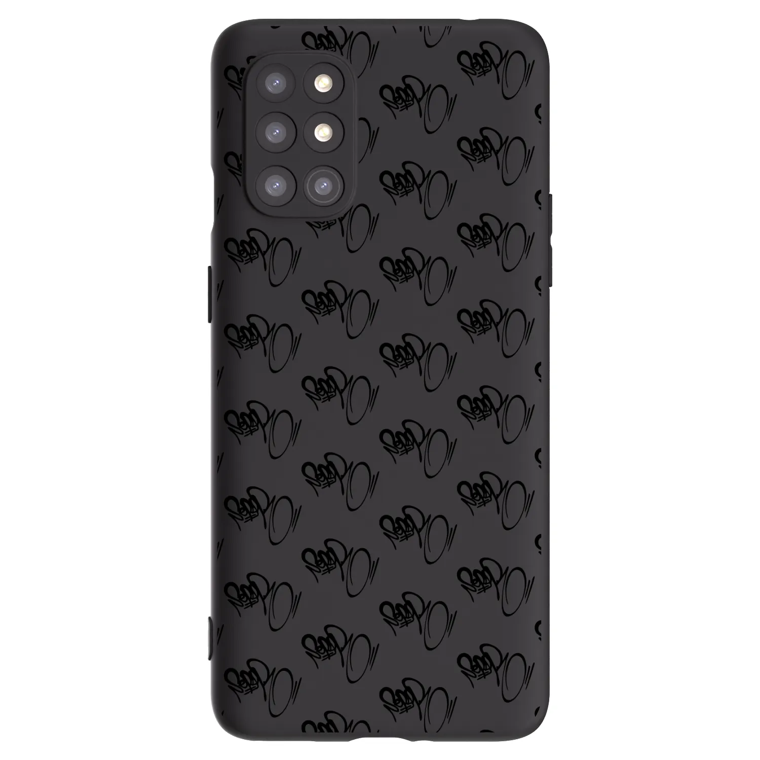 Picasee silikonový černý obal pro OnePlus 8T - Separ - Black On Black 1