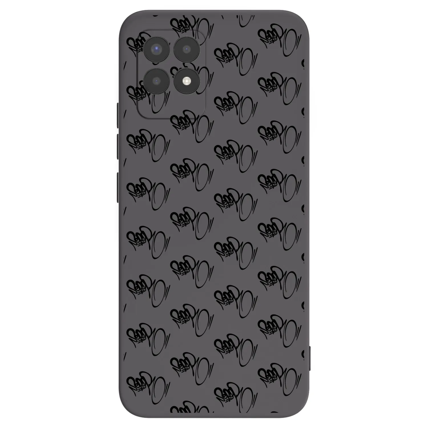 Picasee silikonový černý obal pro Realme 8i - Separ - Black On Black 1