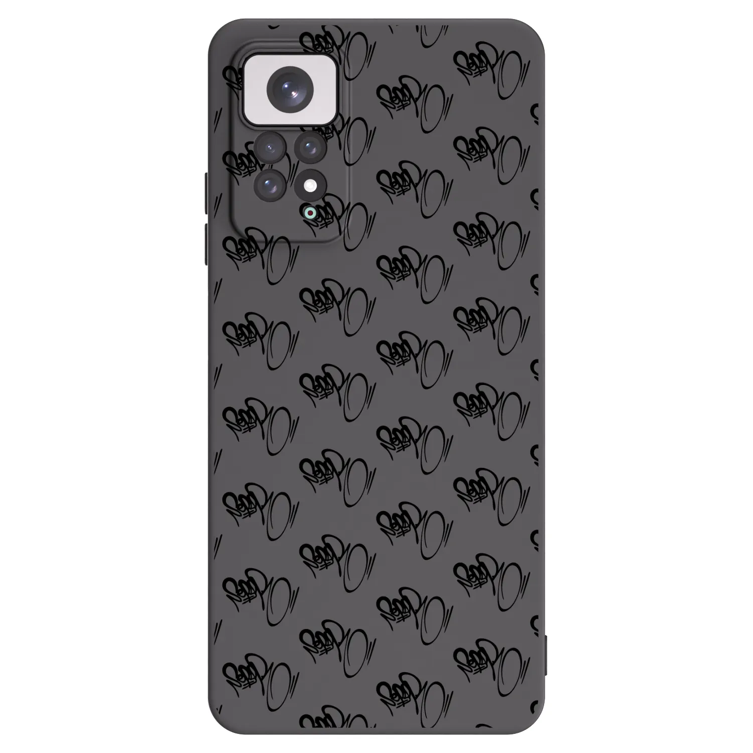 Picasee silikonový černý obal pro Xiaomi Redmi Note 11 - Separ - Black On Black 1