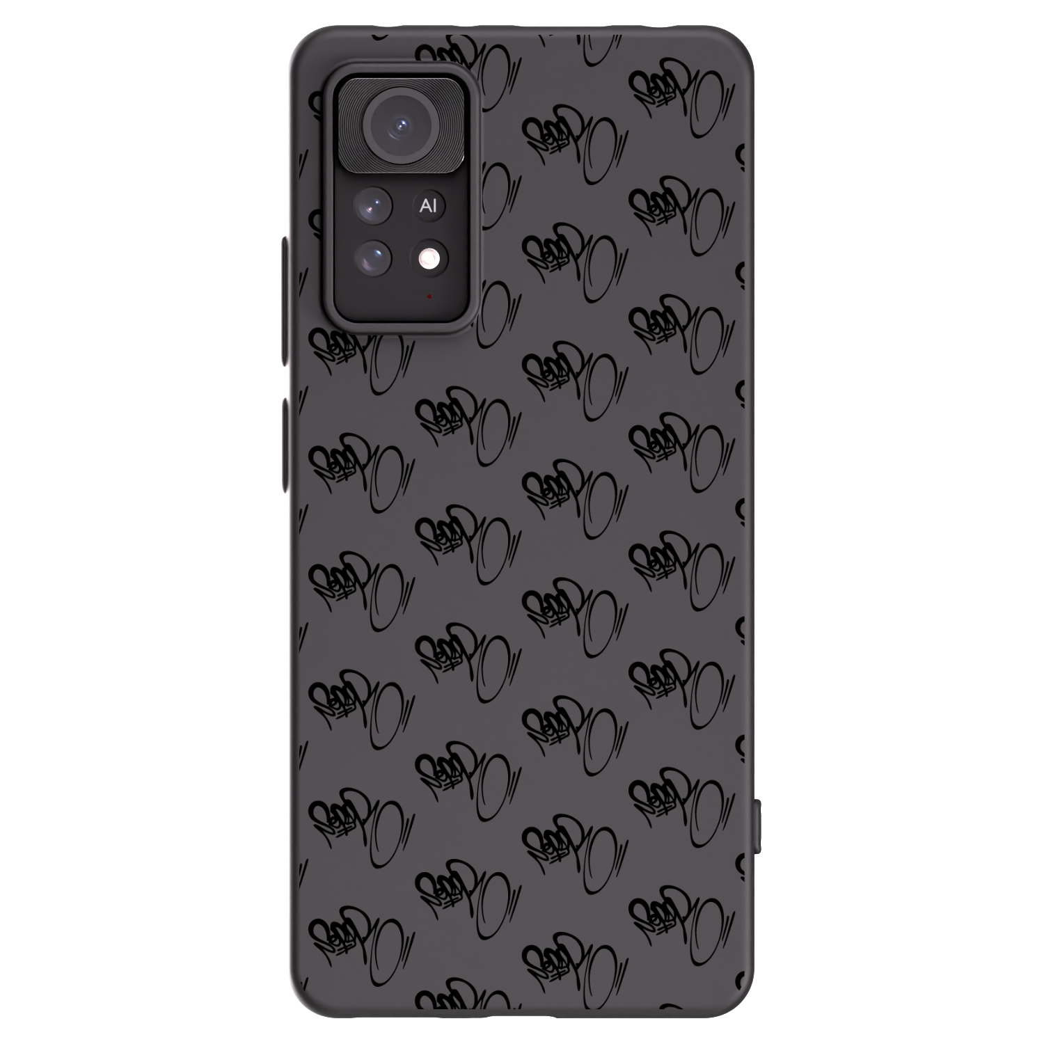 Picasee silikonový černý obal pro Xiaomi Redmi Note 11 Pro - Separ - Black On Black 1