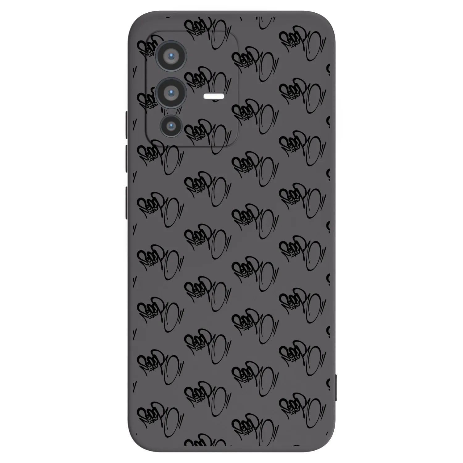 Picasee silikonový černý obal pro Vivo V23 5G - Separ - Black On Black 1