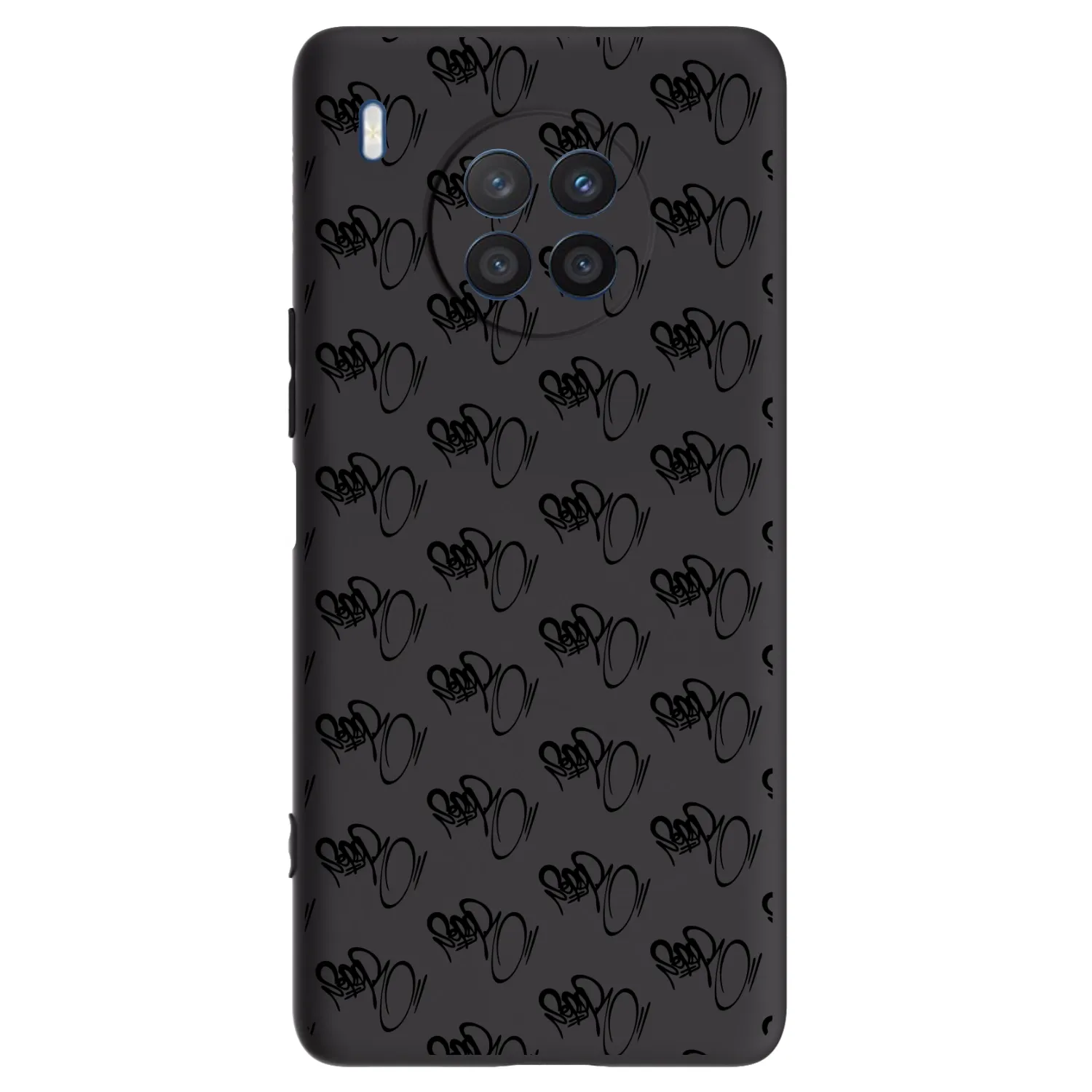Picasee silikonový černý obal pro Honor 50 Lite - Separ - Black On Black 1