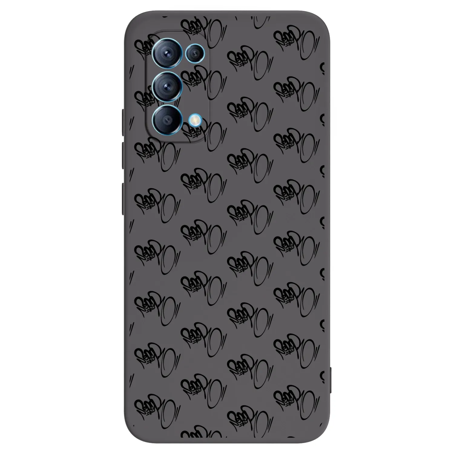 Picasee silikonový černý obal pro OPPO Reno 5 5G - Separ - Black On Black 1