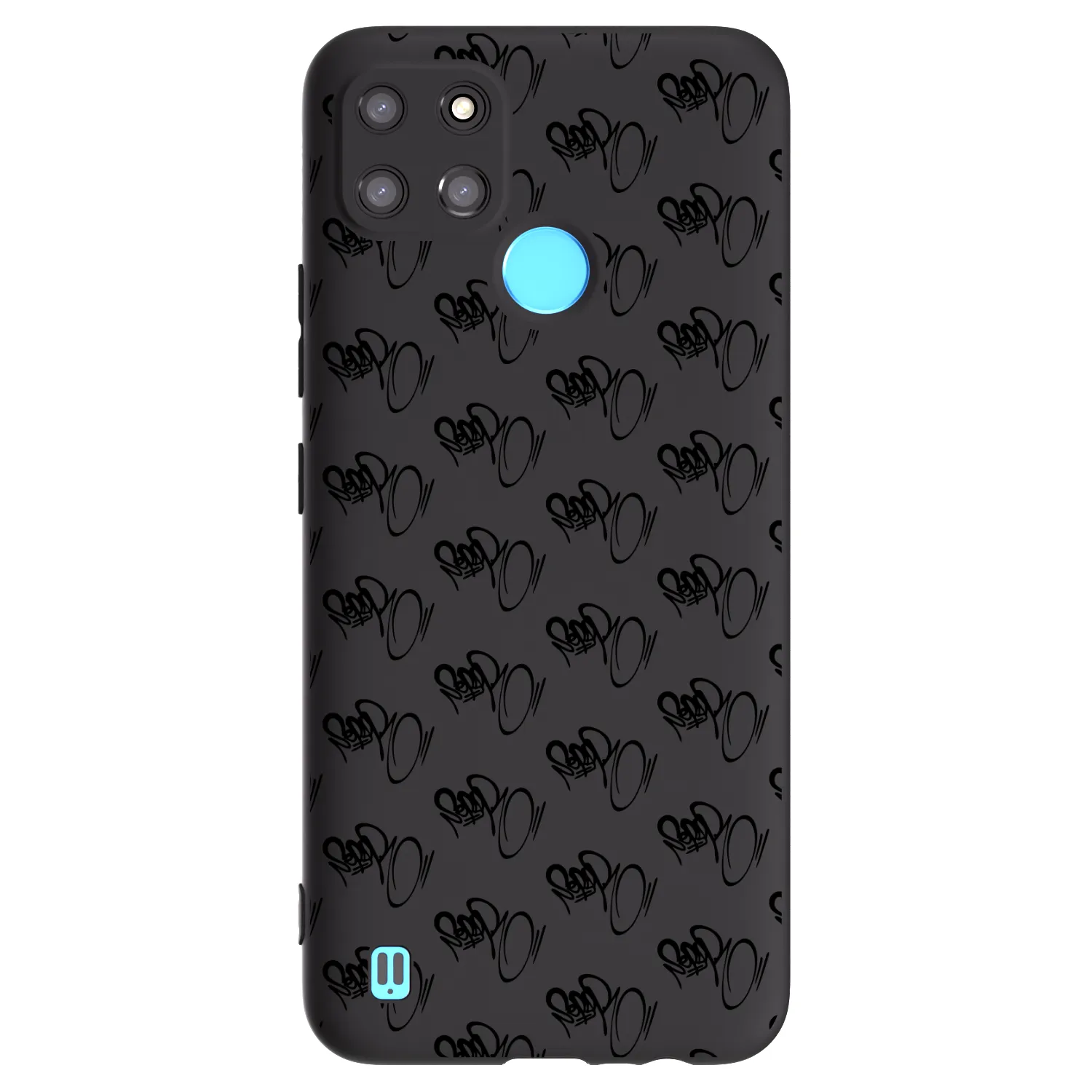 Picasee silikonový černý obal pro Realme C21Y - Separ - Black On Black 1