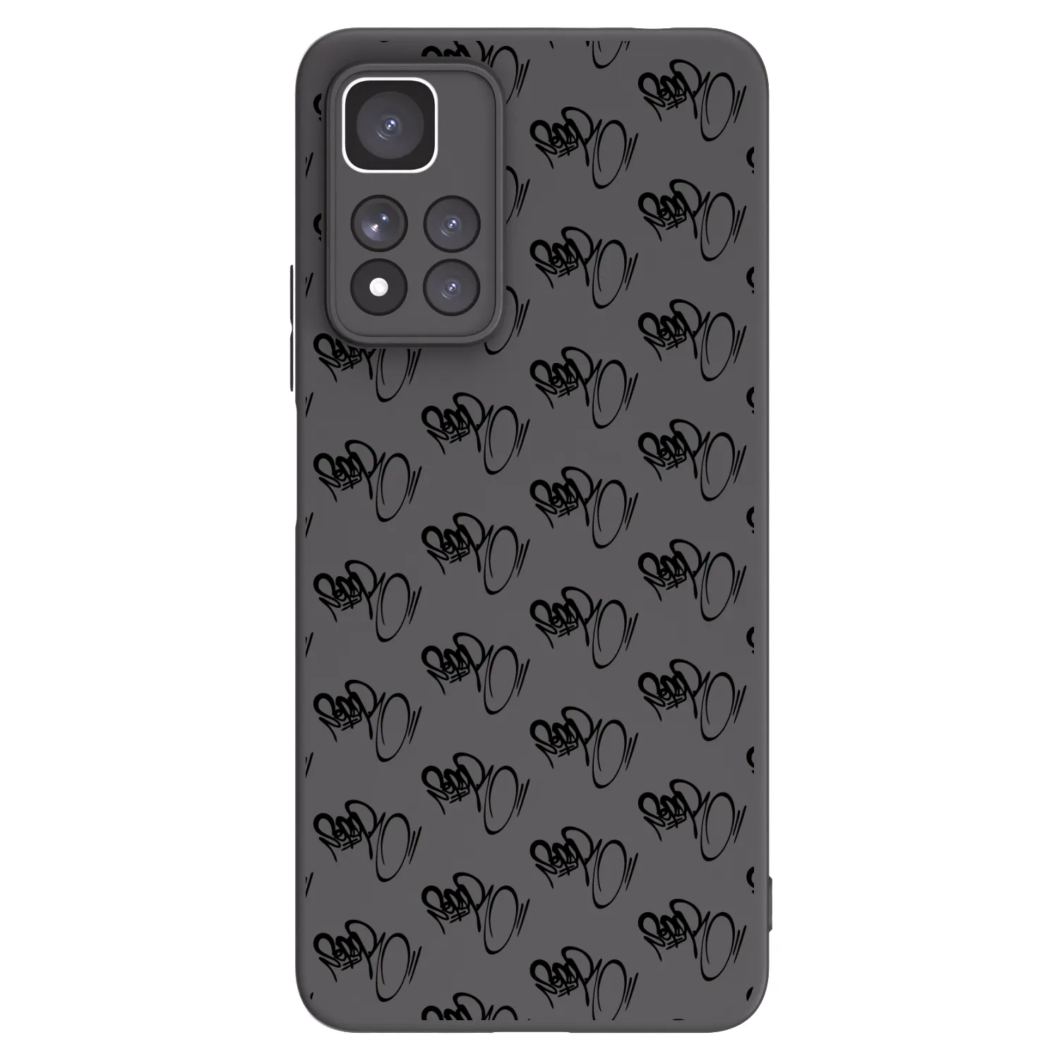 Picasee silikonový černý obal pro Xiaomi Redmi Note 11 Pro+ 5G - Separ - Black On Black 1